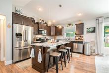 Kitchen with Stunning Granite Gathering Island