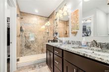 Primary Bathroom with Tile Shower