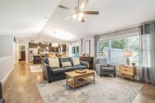 Great Room with Beautiful Wood Flooring