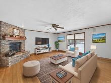 Brick Raised Hearth Fireplace