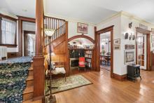Foyer Entry With Fireplace
