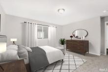 Virtually staged- primary bedroom
