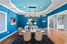 Virtually staged dining room