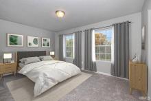 Virtually staged- primary bedroom